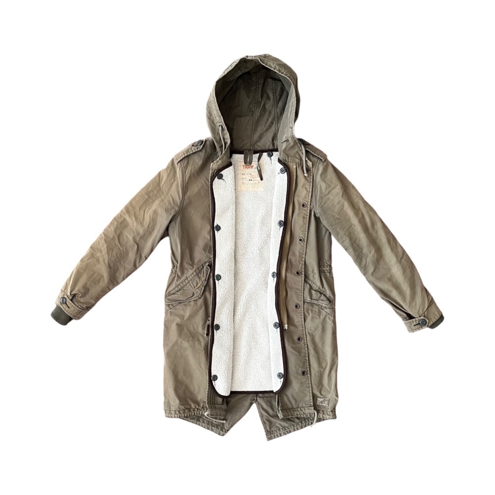 TNA Military Parka Women S Green Jacket Fleece Lined Combat Aritzia Britannia